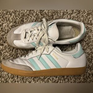 Samba OG white/aqua sneakers ( Big kids)